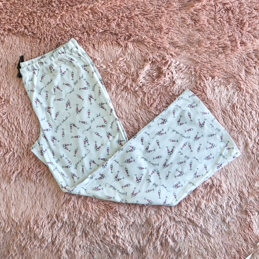 Victoria's Secret White Champagne Pajama Bottoms XL